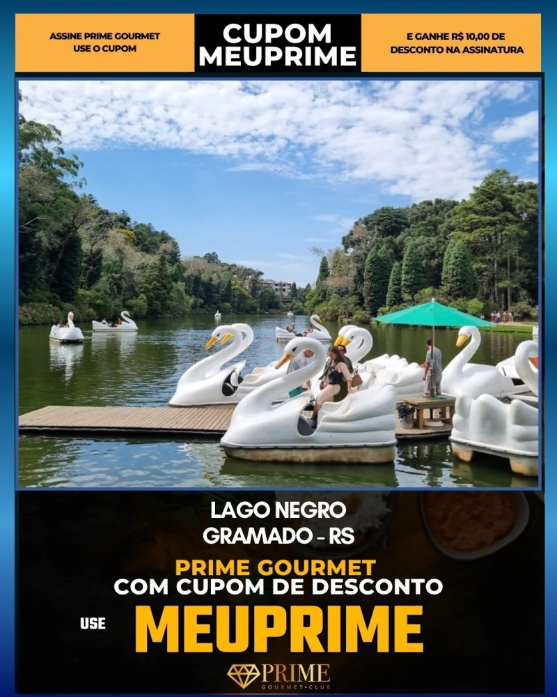Lago Negro em Gramado, RS - cupom Prime Gourmet MEUPRIME com R$10 de desconto
