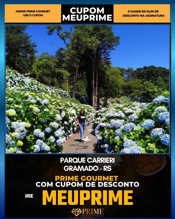 Parque Carrieri em Gramado, RS - cupom Prime Gourmet MEUPRIME com R$10 de desconto