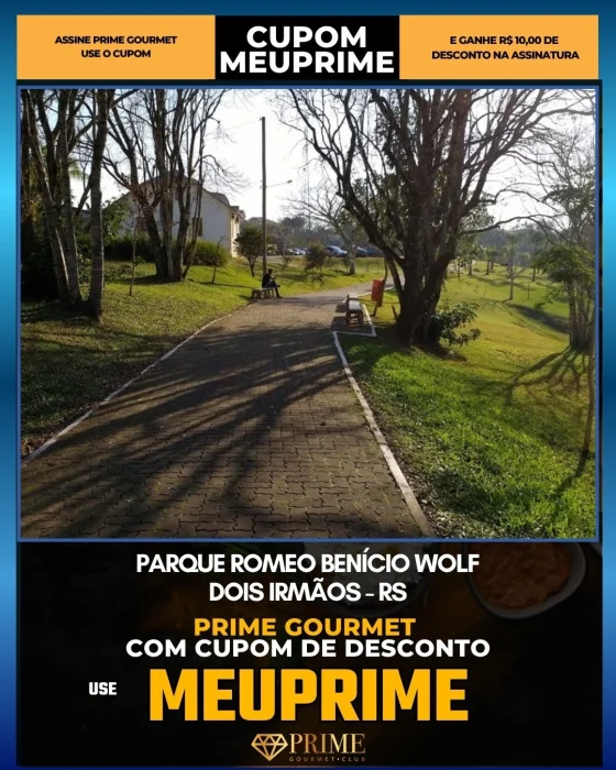 Parque Romeo Benício Wolf em Dois Irmãos, RS - cupom Prime Gourmet MEUPRIME com R$10 de desconto