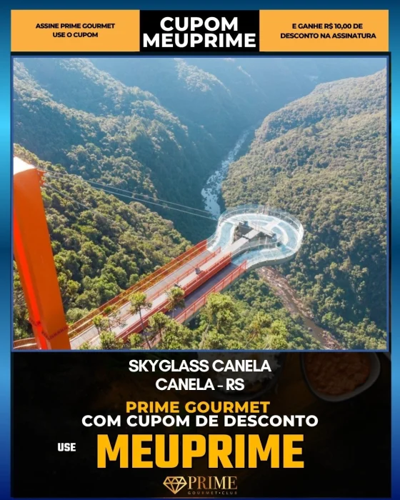 Skyglass Canela em Canela, RS - cupom Prime Gourmet MEUPRIME com R$10 de desconto